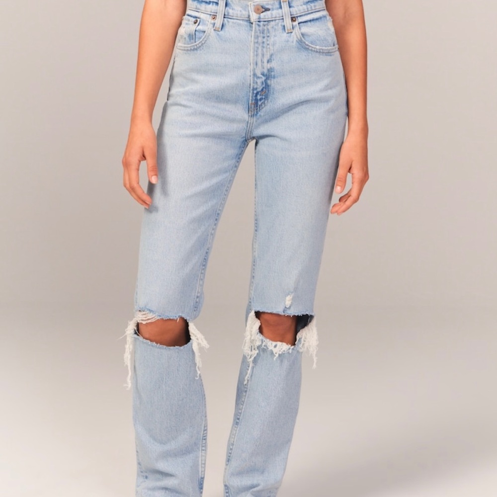 Ultra High Rise 90s Straight Jean - Light Destroy